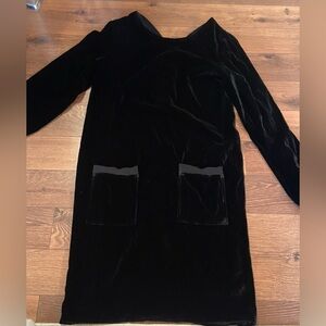 Jean Paul Gaultier Elegant Black Velvet Silk Dress